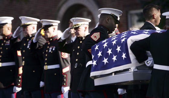Funeral Held For Marine Killed In Iraq