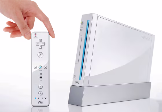 Nintendo's Wii gaming console&nbsp;features an unusual motion-sensing wireless controller that players can wield like a virtual tennis racket or weapon.