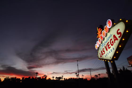 A view of the Welcome sign on Las Vegas