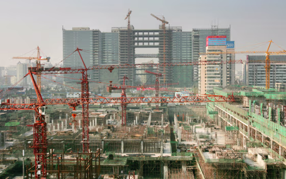 Cranes populate the Beijing skyline on Dec. 14&nbsp;as the city's building boom continues.