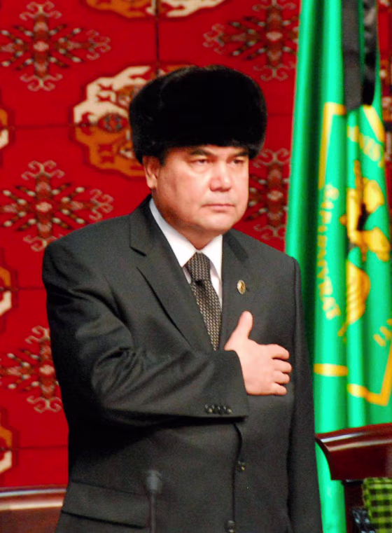 Turkmen acting President Berdymukhamedov, Foreign Minister Meredov and Democratic Party Secretary Musayev attend People's Assembly in Ashgabat