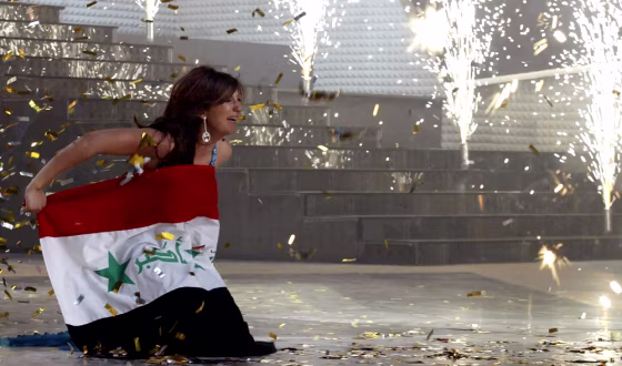 Iraqi Shatha Hassun wraps herself in her