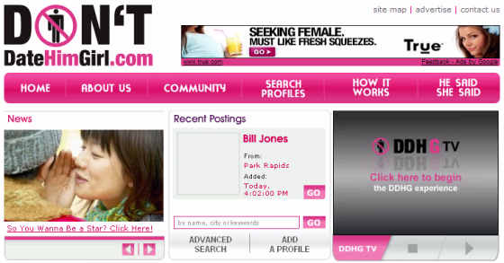 Todd Hollis filed suit against DontDateHimGirl.com and its creator, Tasha C. Cunningham, claiming that the site solicits negative comments but does not screen them for truthfulness. 