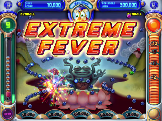 When you clear a level in 'Peggle,' the game goes into Extreme Fever mode, lighting up like a Christmas tree and ready to pay off in silver dollars.
