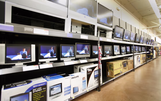 The makers of big-screen televisions vie for coveted Wal-Mart shelf space as do makers of other products. But make too high a percentage of your sales there and it could put your company's stock at risk, analysts say.