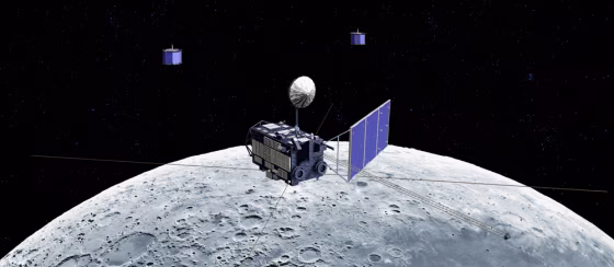 Japan claims its first lunar probe, illustrated here, is the biggest since the Apollo missions put the first humans on the moon. China, hoping to pave the way for its own manned missions, says its probes will study the lunar surface to help plan a landing. But the big question right now is not about science — it's who will get there first.