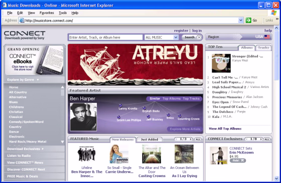 Sony is phasing out its struggling online music store, Connect. The company cut jobs at the store earlier this year.