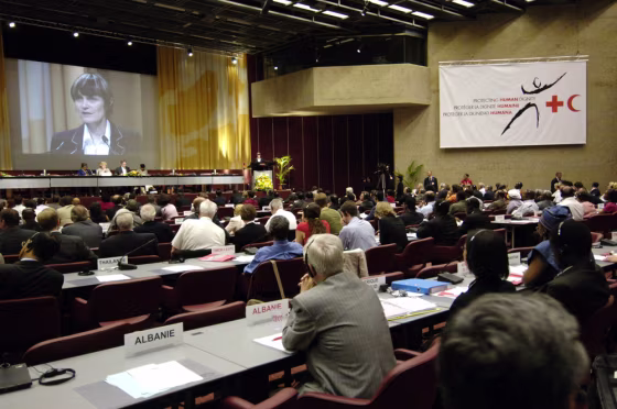 General view of the opening session of the 29th International Conference of the Red Cross and Red Crescent in Geneva