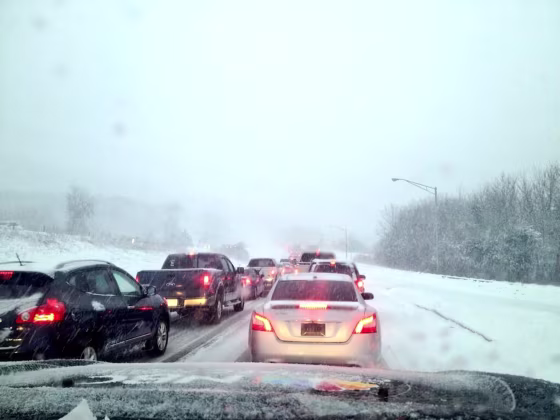 Traffic on I-95 in Connecticut