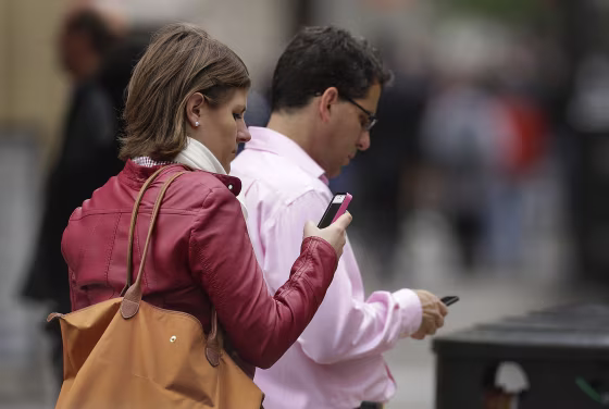 Image: Cellphone users