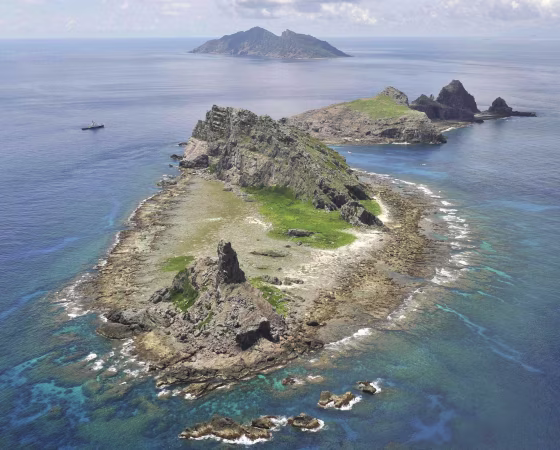 A group of disputed islands known as Senkaku in Japan and Diaoyu in China in the East China Sea.