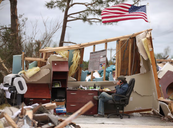 Image: Tornado-Ravaged Communities Deal With Major Devastation After Storms