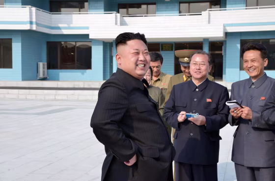 This picture released by North Korea's official Korean Central News Agency (KCNA) on April 21, 2014 shows North Korean leader Kim Jong-Un inspecting the Songdowon international children's camp in Kangwon province in North Korea.