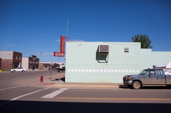 Image: The Corner Bar sits at an intersection of Main Street in Circle, Mont.