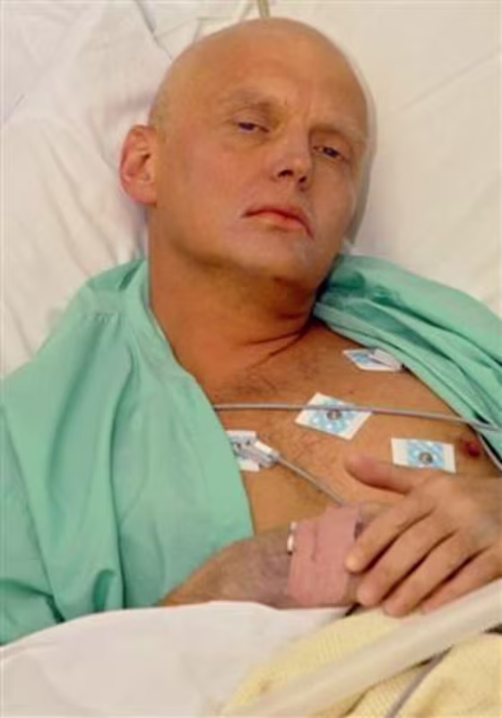 IMAGE: Alexander Litvinenko in a London hospital bed shortly before his death in 2006.