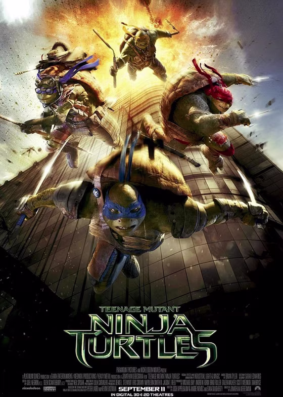Poster for the new Teenage Mutant Ninja Turtles movie.