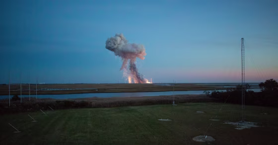 Image: Unmanned Antares Rocket Explodes At Launch On Wallops Island
