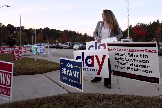 Image: Congressional Candidate Clay Aiken Casts His Vote In The Midterm Elections