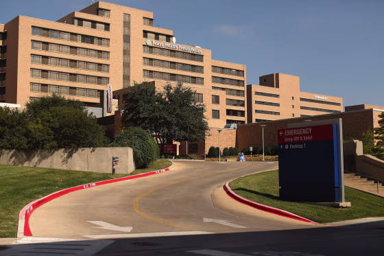 Image: The exterior of Texas Health Presbyterian Hospital