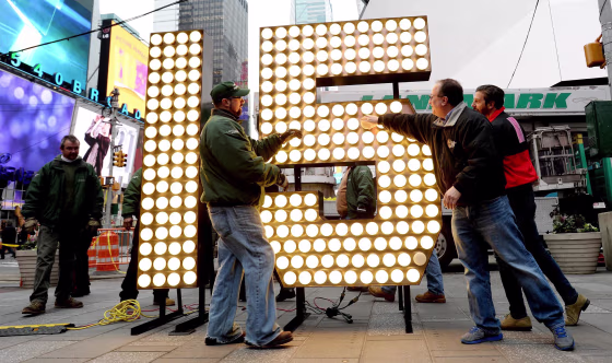 Image: New Year's Eve Preparations in Times Square