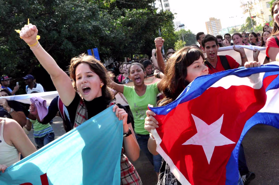 Image: Cubans celebrate on Wednesday