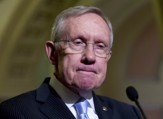 Senate Majority Leader Harry Reid of Nev. pauses during a news conference on Capitol Hill in Washington on Nov. 18, 2014. 