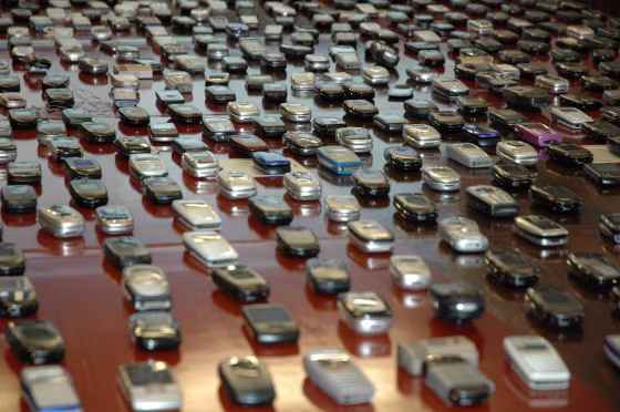 Image: Confiscated cell phones