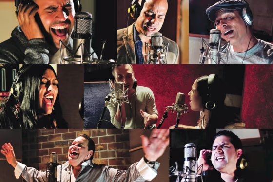 Some of the Latino musicians who collaborated on the “Unity” album, a tribute to Michael Jackson.

