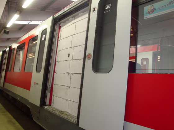 Image: Bricked up train door in Hamburg, Germany