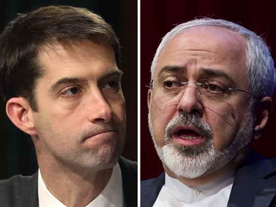 Sen. Tom Cotton and Iran’s foreign minister Javad Zarif 