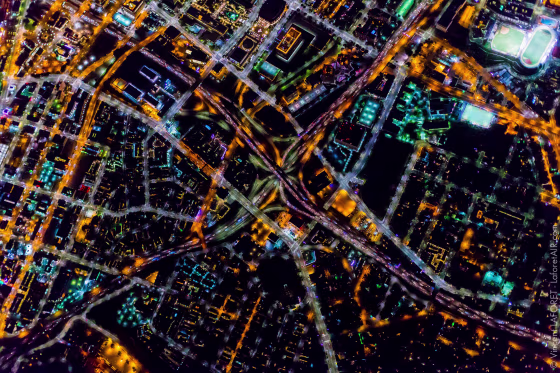 Los Angeles from the air on April 16, 2015. 