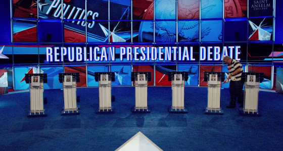 Image: Republican Debate at St Anselm College in New Hampshire
