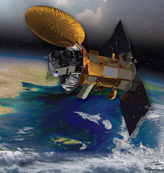 Image: Artist’s rendering of the Aquarius/SAC-D satellite in orbit