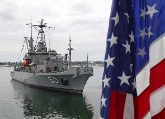 Image: The Philippines were holding a naval exercises with the United States and Japan.
