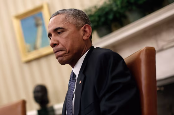 Image: President Obama Addresses The Media In The Oval Office