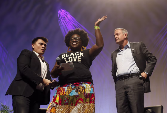 Image: Martin O'Malley, Jose Vargas, Tia Oso