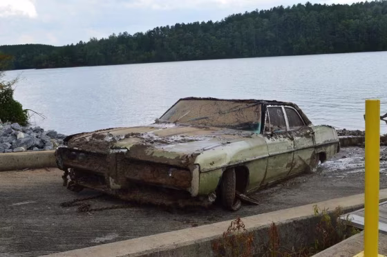 the remains of Amos Shook – missing since 1972 – and identification cards in a 1968 Pontiac Catalina pulled from the bottom of Lake Rhodhiss in Caldwell County.