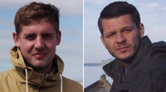 Image: VICE News has received confirmation from the British government that two of its journalists had been released - Philip Pendlebury (left) and Jake Hanrahan.