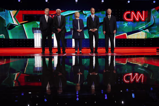 Image: U.S. Democratic Presidential debate