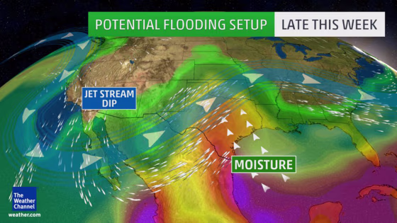 Image: Heavy rain threat setup late this week