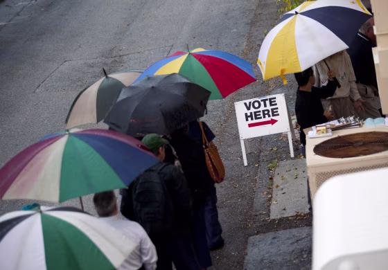 Image: U.S. Citizens Head To The Polls To Vote In Presidential Election