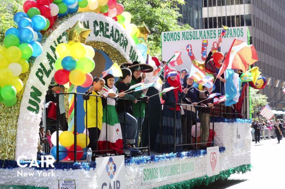 Latino Muslims in the Hispanic Day Parade, New York NY 2014.