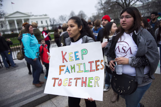 Image: Immigration protest at White House