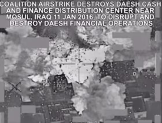 Image: Coalition airstrike destroys ISIS finance distribution center
