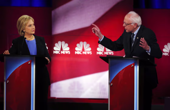 Image: Bernie Sanders, Hillary Clinton