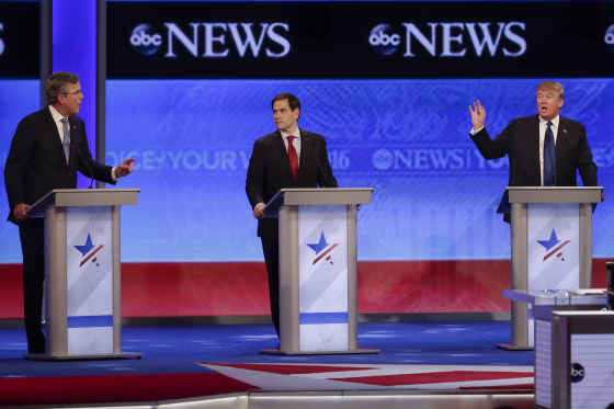 Jeb Bush, Marco Rubio, Donald Trump