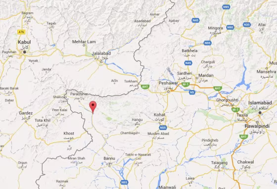Image: Map showing Sadda, Pakistan