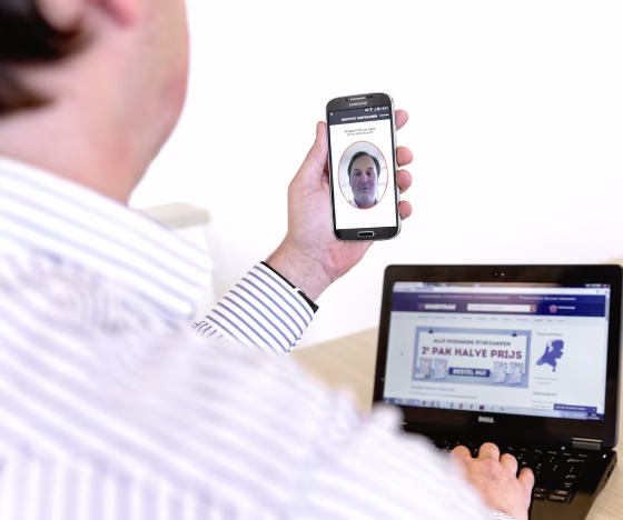 Image: App that allows for online payments using biometric authentication
