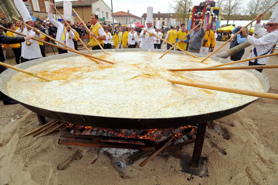 Image: Members of the Giant Omelette Brotherhoo