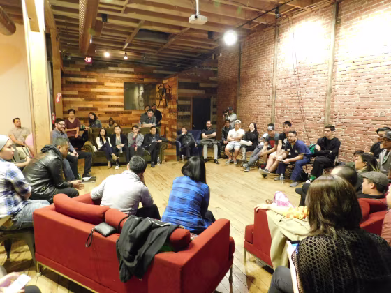 A March meeting of We Own The 8th, an Asian-American arts collective, at The Good Company in Los Angeles.